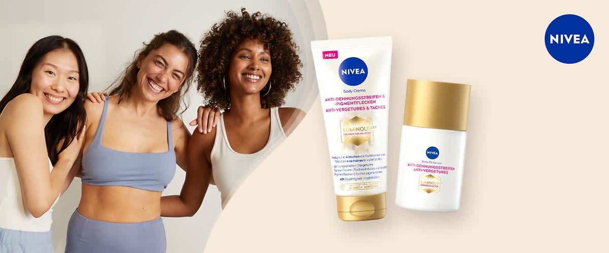 NIVEA Body Luminous W630 – reduziert die Sichtbarkeit von Dehnungsstreifen