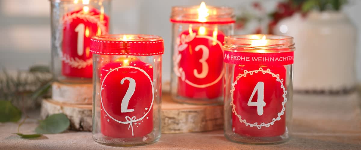 Adventskerzen- zaubern Gemütlichkeit 