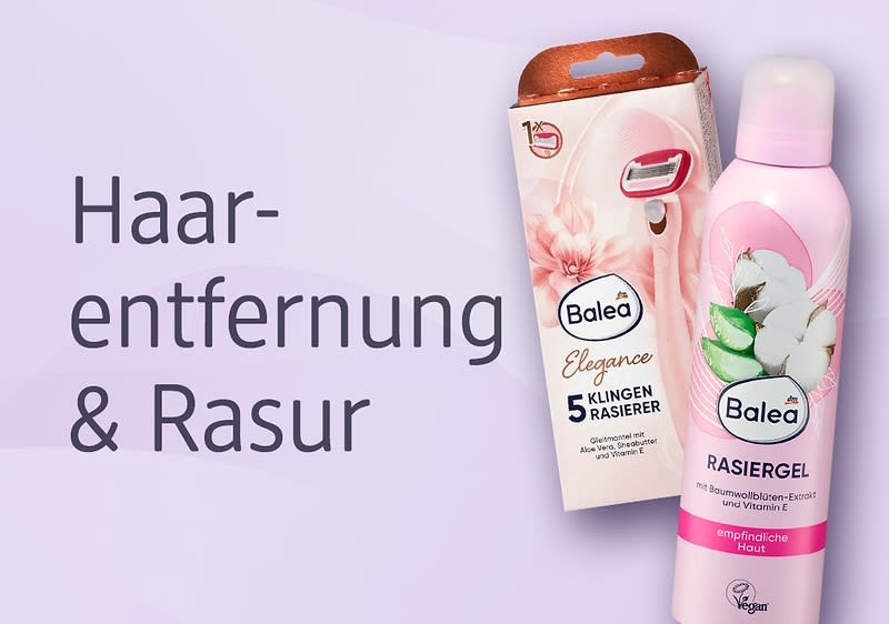 Haarentfernungs- und Rasur-Produkte von Balea