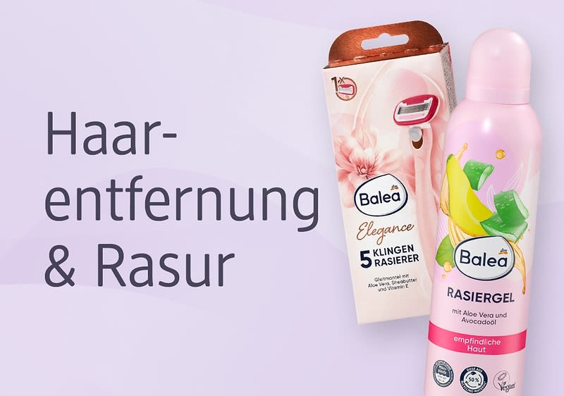 Haarentfernungs- und Rasur-Produkte von Balea