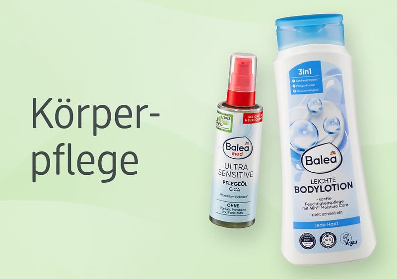 Zwei Produkte zur Gesichtspflege von Balea