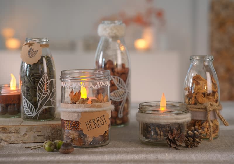 Gläser Naturmaterialien