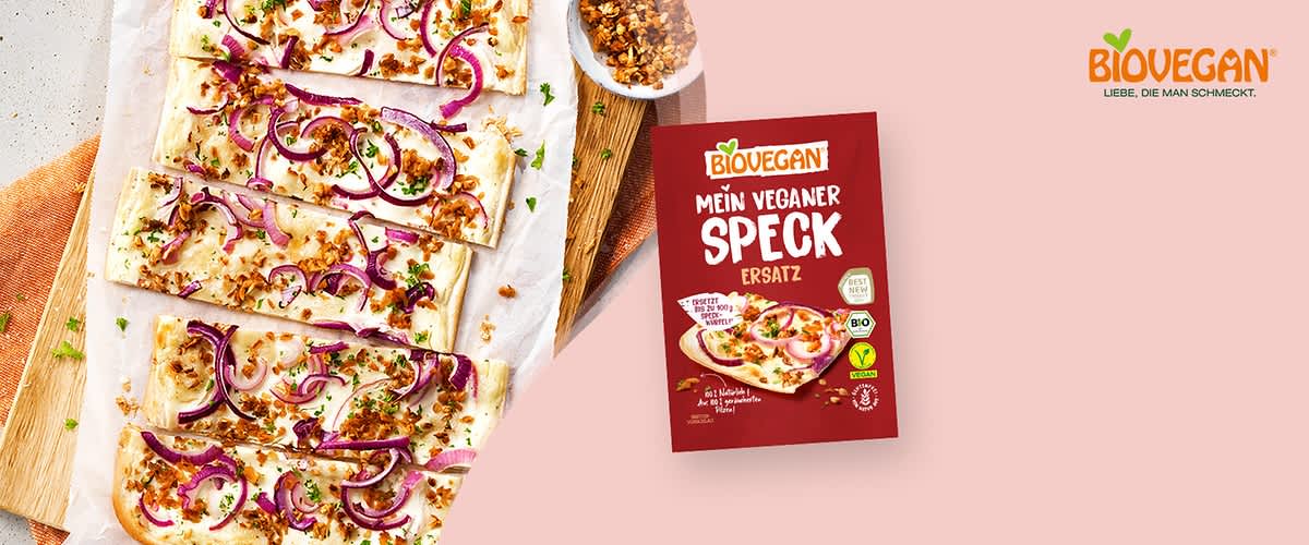 Veganer Speck-Ersatz von BioVegan.