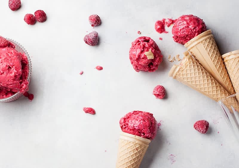 Himbeereis selbst gemacht