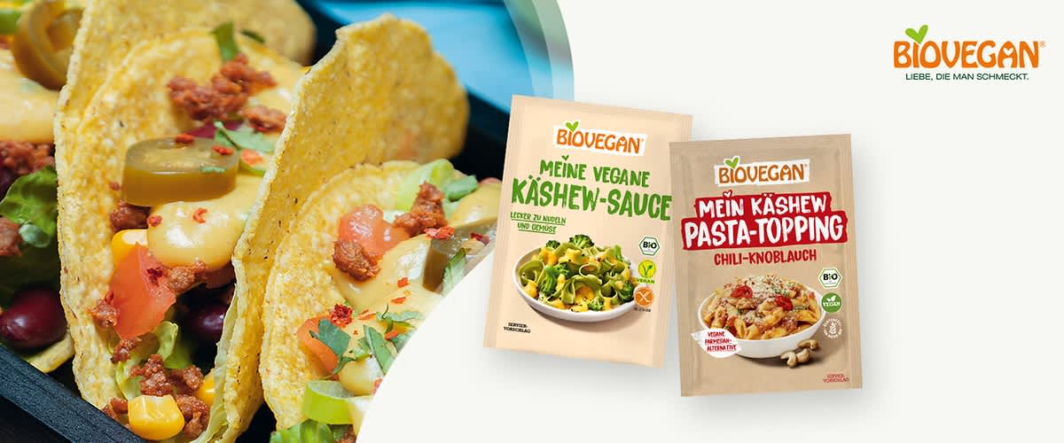 Sie sind einfach zubereitet und lecker im Geschmack: vegane Käse-Ersatzprodukte von BIOVEGAN.