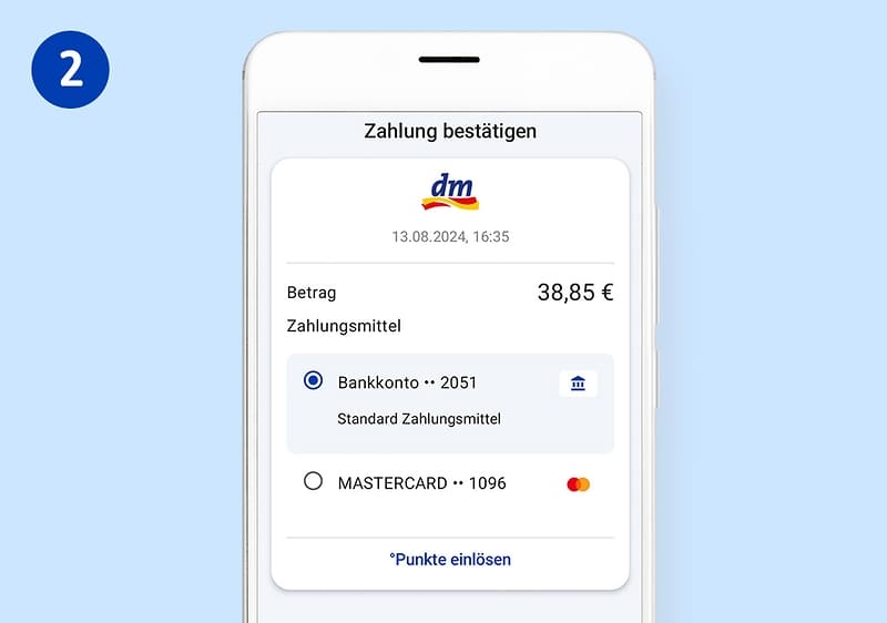 Smartphone zeigt Zahlungsbestätigung