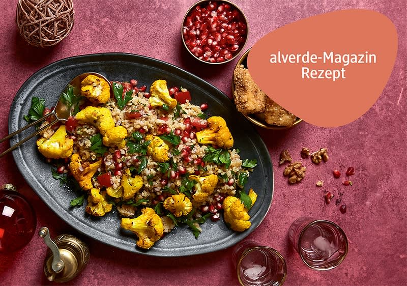Salat mit Blumenkohl und Granatapfel