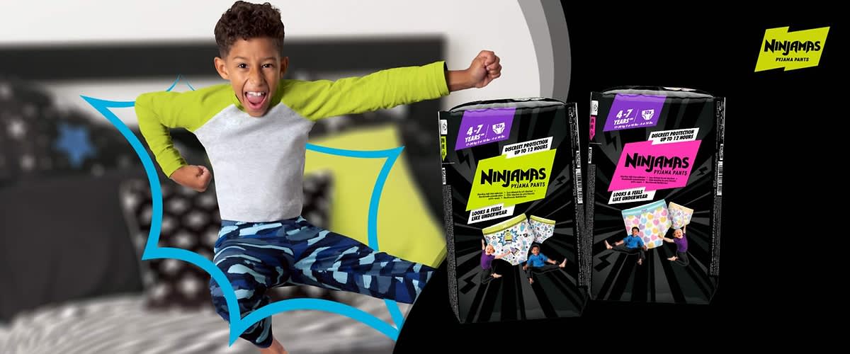 Entdecke die Ninjamas Pyjama Pants von Pampers.
