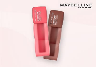 Zwei Maybelline Lippenstifte, rosa und braun