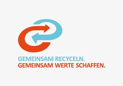 Rezyklat-Forum mit Zwei Pfeilen und ein Slogan