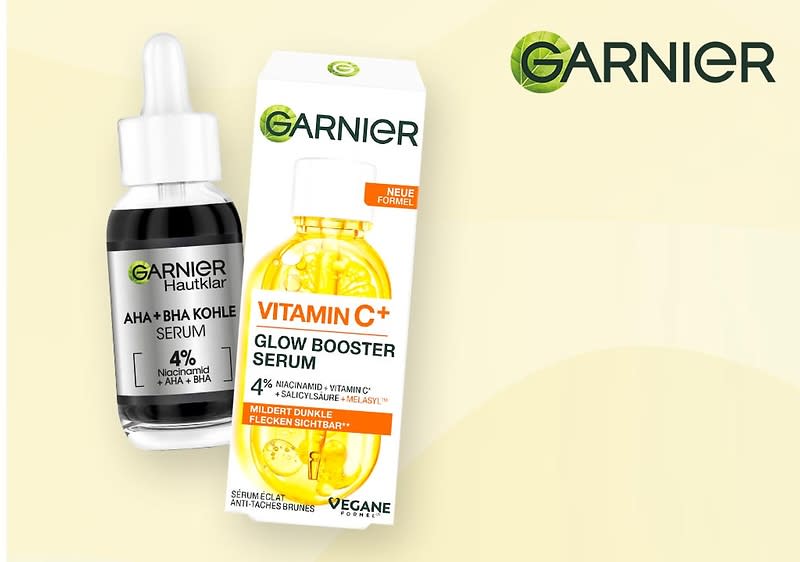 Zwei Garnier-Seren in Tropfflaschen