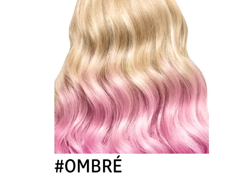 Blonde Haare mit lila Ombre