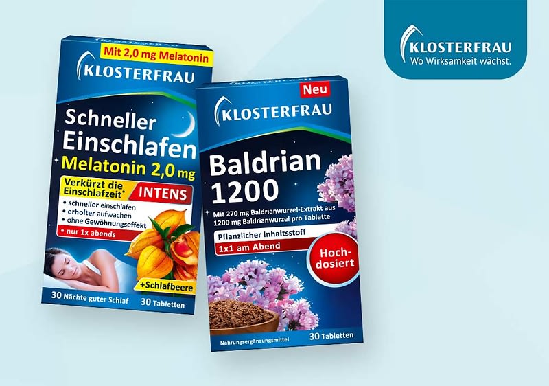Zwei Packungen Klosterfrau-Schlafmittel