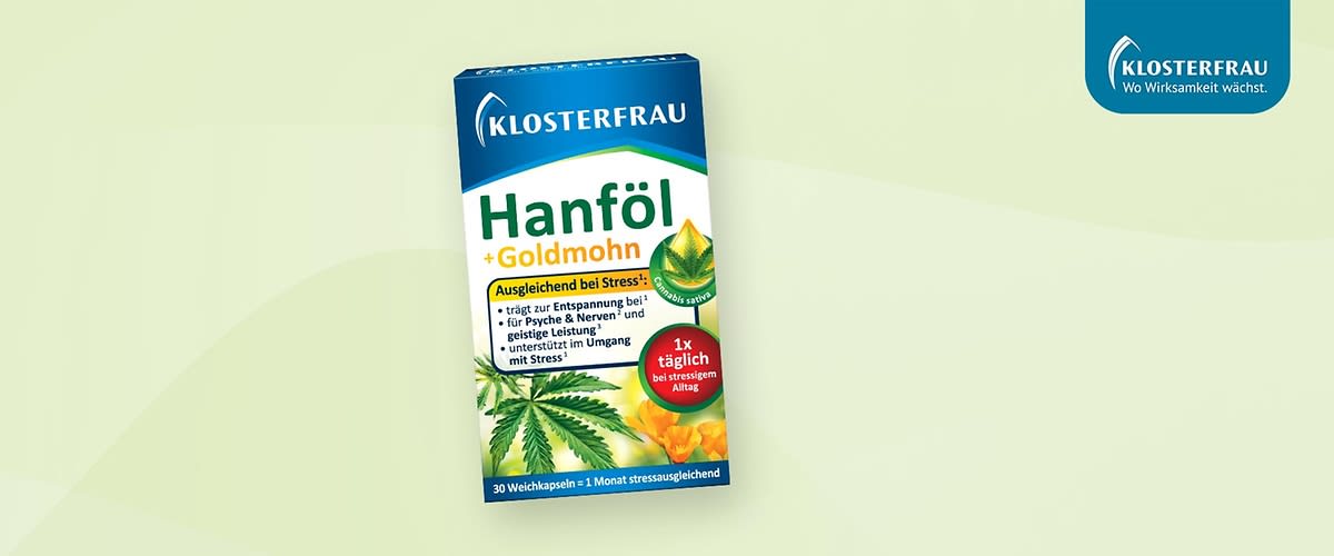 Klosterfrau Hanföl und Goldmohn Packung