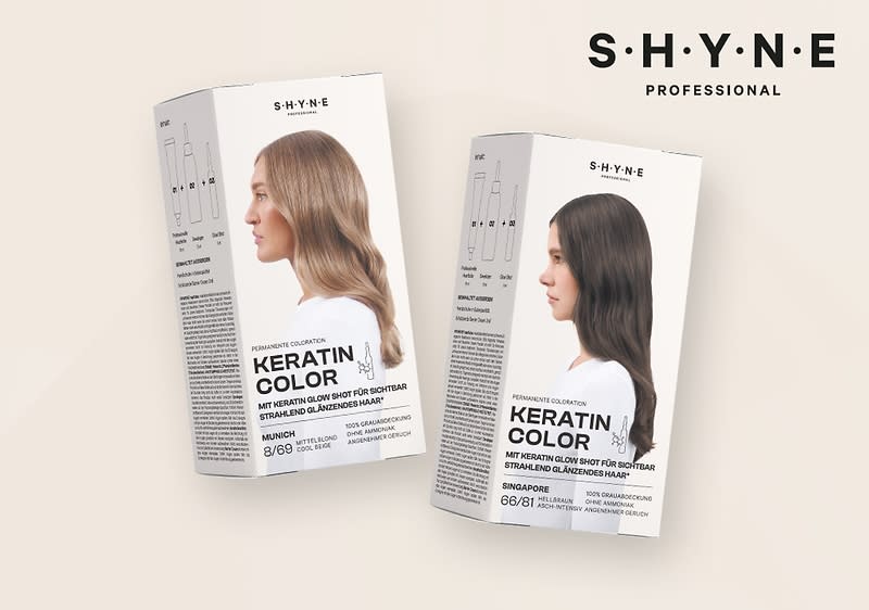 Zwei Packungen SHYNE Keratin Color