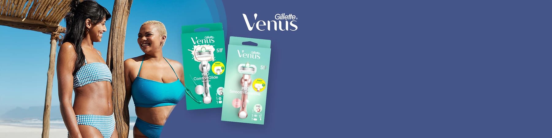 Zwei Gillette Venus Rasierer-Packungen