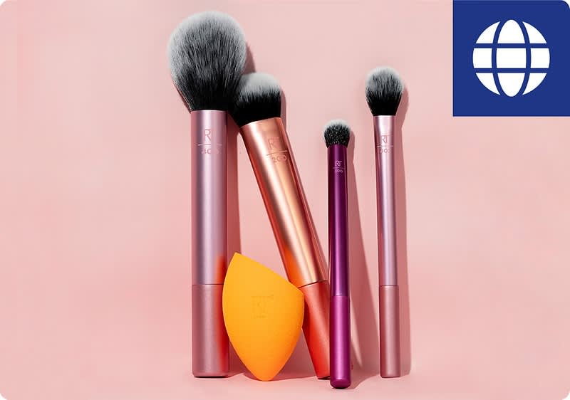 Make-up-Pinsel und Schwamm