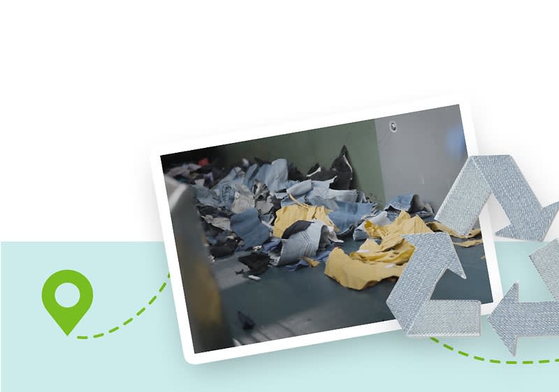 Stoffreste auf einem Tisch