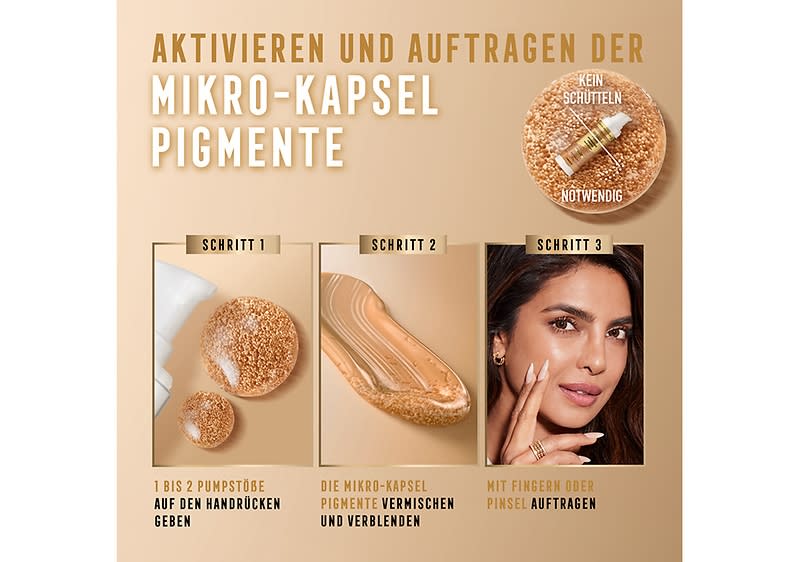 Aktivieren und Auftragen der Mikro-Kapsel Pigmente