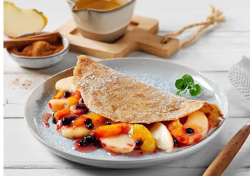 gefüllte Apfelpfannkuchen