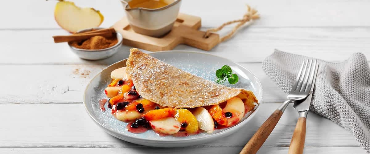 gefüllte Apfelpfannkuchen