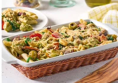 veganer Nudel Pesto Auflauf