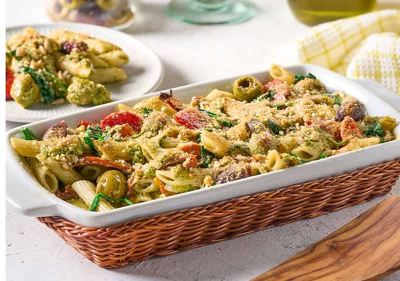 veganer Nudel Pesto Auflauf