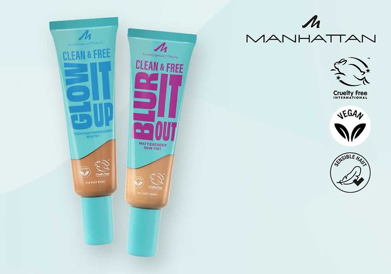 Zwei Tuben Manhattan Make-up-Produkte