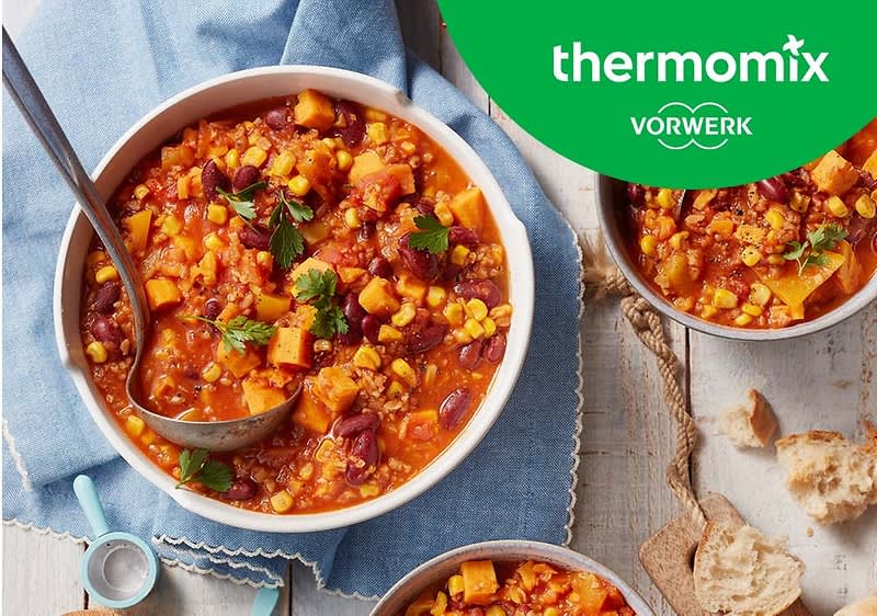 vegane Süßkartoffel Grünkern Chilli