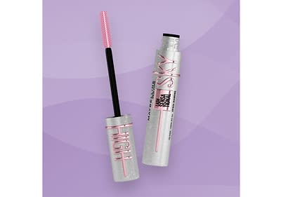 Silberne Mascara mit rosa Bürste