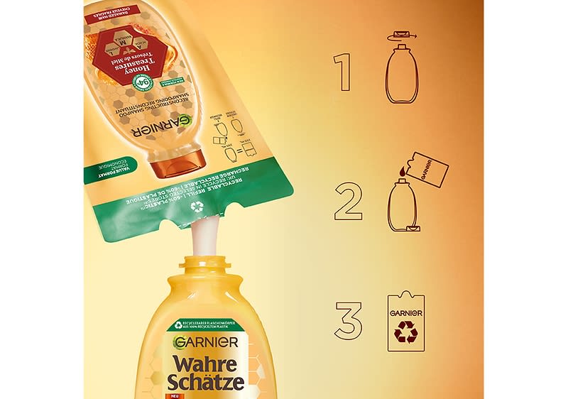 Recyclebarer Nachfüllpack besser für den Planeten