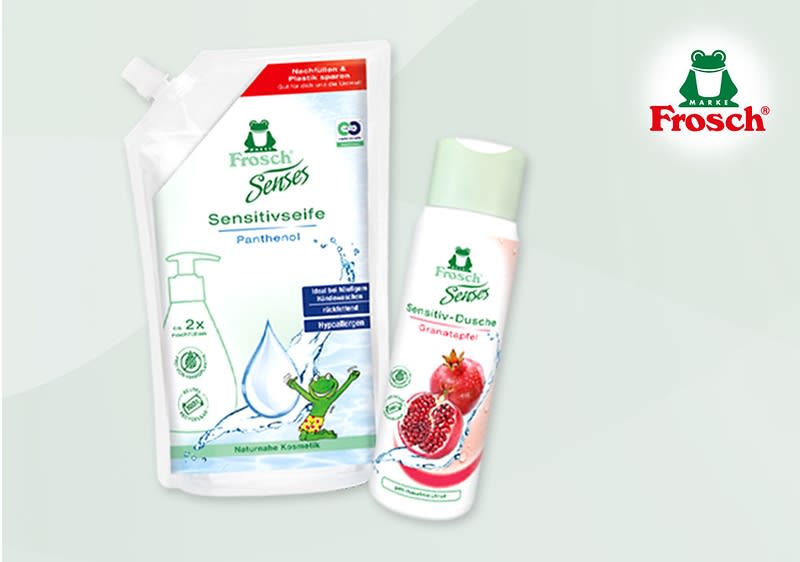 Hautschonendes Waschmittel & Duschgel von Frosch