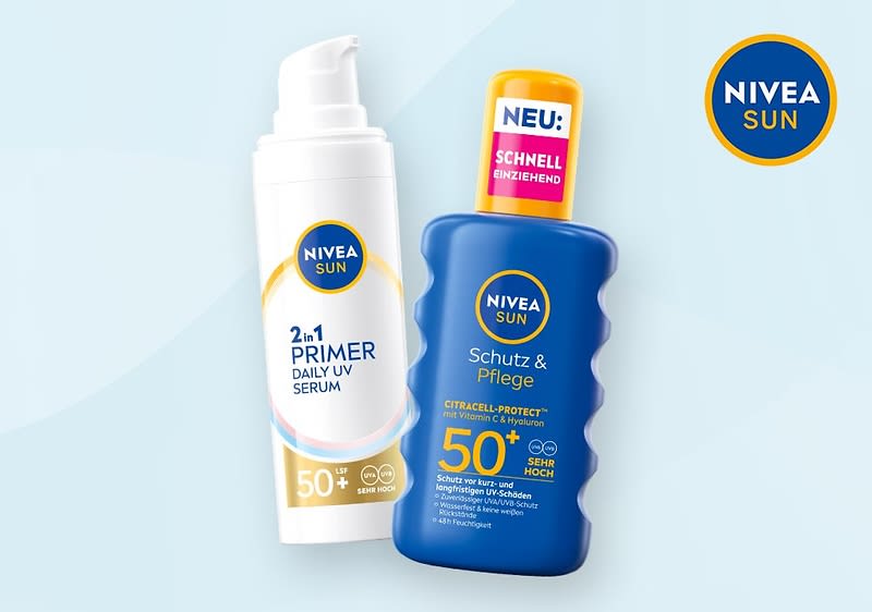 Nivea Sun Primer und Sonnenschutzflasche