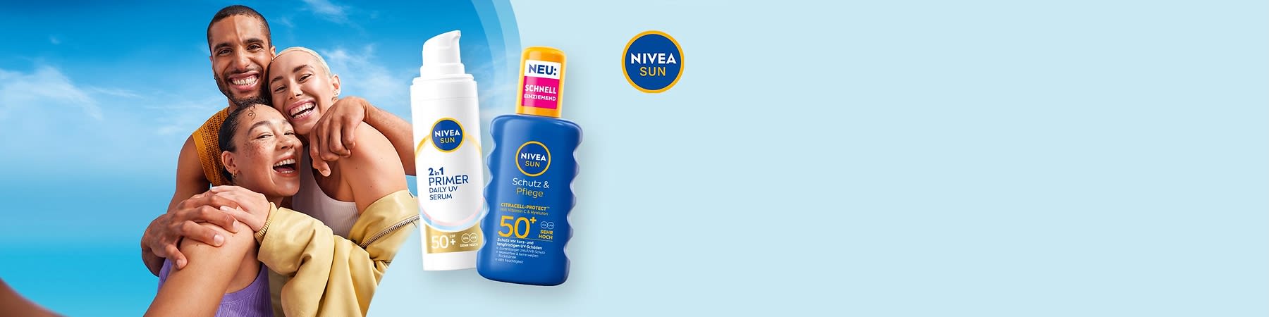 Nivea Sun Primer und Sonnenschutzflasche