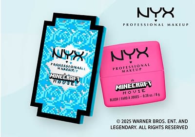 NYX Professional Makeup Logo auf blauem Hintergrund