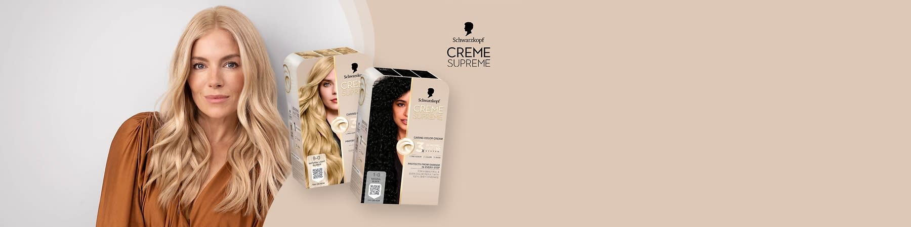 Zwei Haarfärbemittel-Packungen von Schwarzkopf