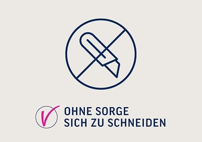Symbol für sicheres Schneiden