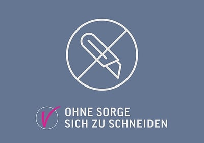 Symbol für Keine Sorgen sich zu schneiden