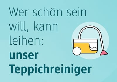 Wer schön sein will, kann leihen: unser Teppichreiniger