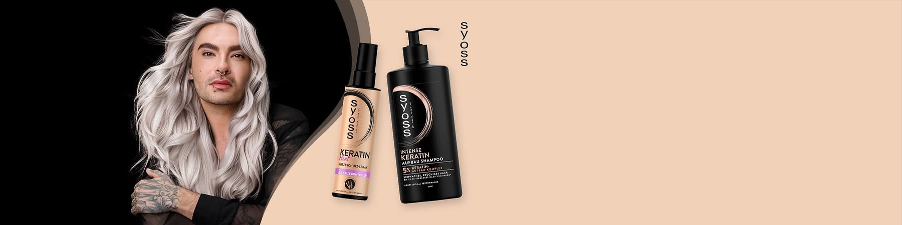 Syoss Keratin Haarspray und Shampoo