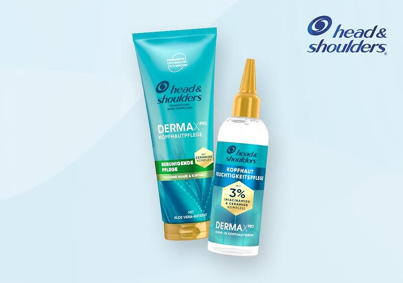 Die Anti-Schuppen-Haarpflege DERMAX Pro von Head & Shoulders verwöhnt Haar und Kopfhaut.
