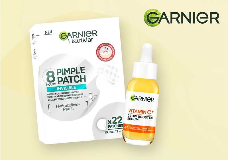 Zwei Garnier Hautpflegeprodukte nebeneinander