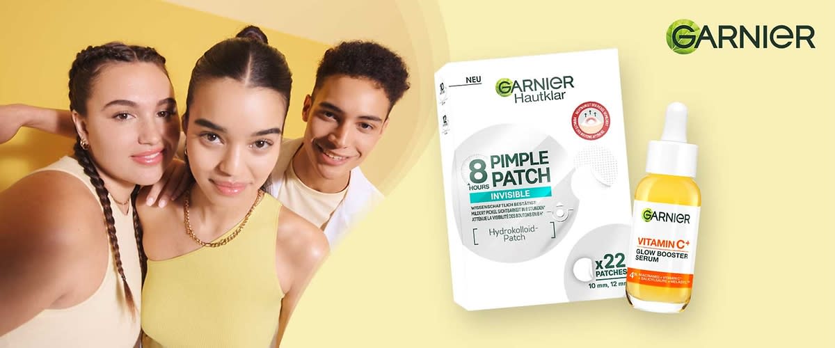 Zwei Garnier Hautpflegeprodukte nebeneinander