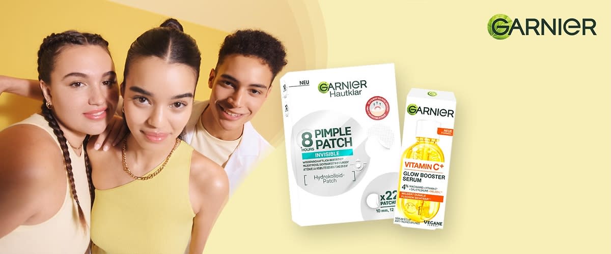 Zwei Garnier Hautpflegeprodukte nebeneinander