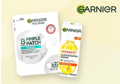 Zwei Garnier Hautpflegeprodukte nebeneinander