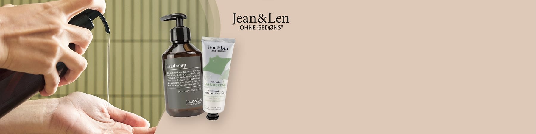 Handseife und Peeling-Gel von Jean & Len