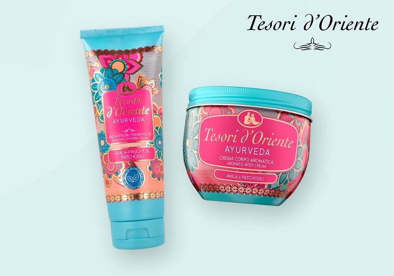 Ayurveda Körpercreme und Duschgel von Tesori d'Oriente