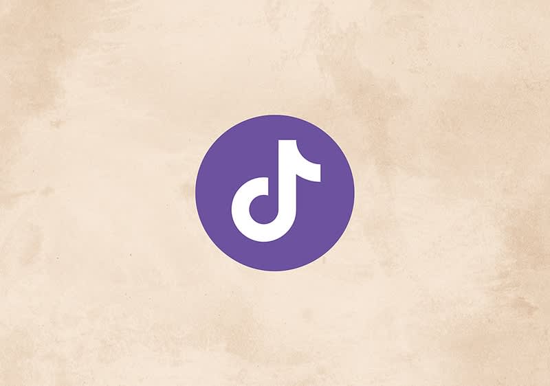 TikTok-Logo auf beigem Hintergrund