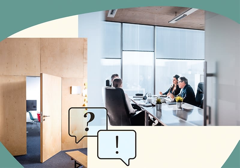 Menschen in Besprechung im Büro