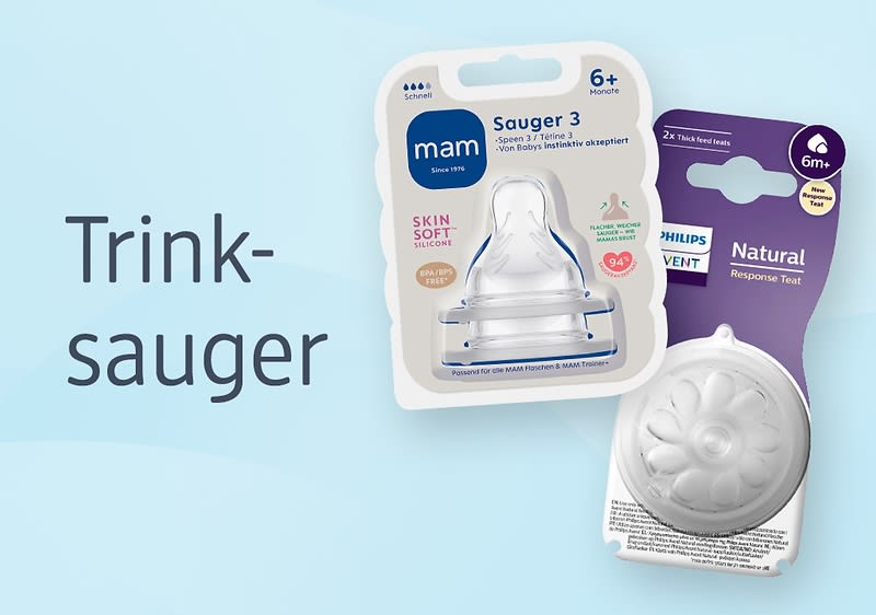 Zwei Trinksauger auf blauem Hintergrund